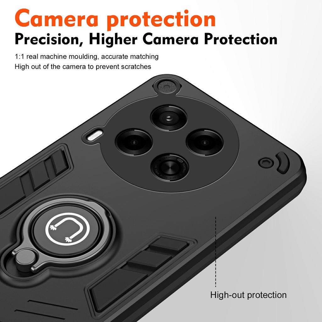 For TECNO Camon 30 4G Case Slide Camshield Kickstand PC+TPU Phone Cover
