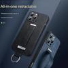 Elegant Wristband Leather Case For iPhone 17 Air 16 Pro Max 15 Plus Streatchable Stand Cover Elegant Business Finger Ring