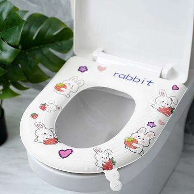 Waterproof Printed Toilet Seat Cushion All Year Round Universal Household EVA Silicone Foam Toilet Seat Cover