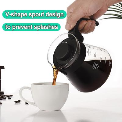 600ml Glazen Koffiepot Handmatige Espresso Ketel Hittebestendig Filter Moka Pot Koffiezetapparatuur Theeservies voor Thuiskeuken