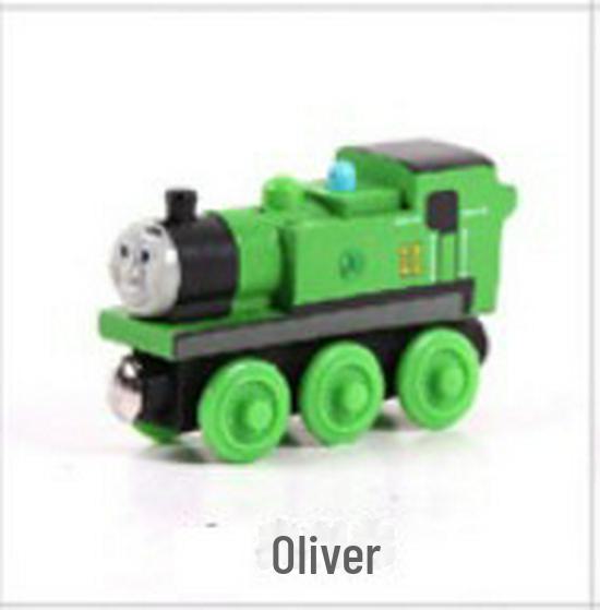 Children's Wooden Toy Train Head Cake Decoration - YB02