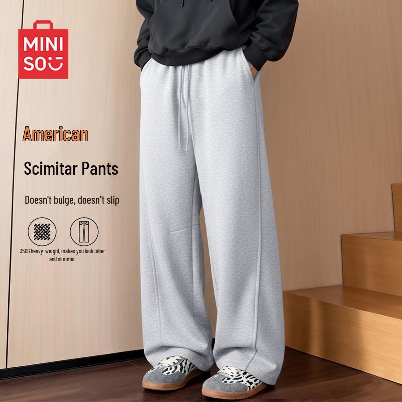MINISO Men s Curved-Cut Loose Fit Casual Pants XL