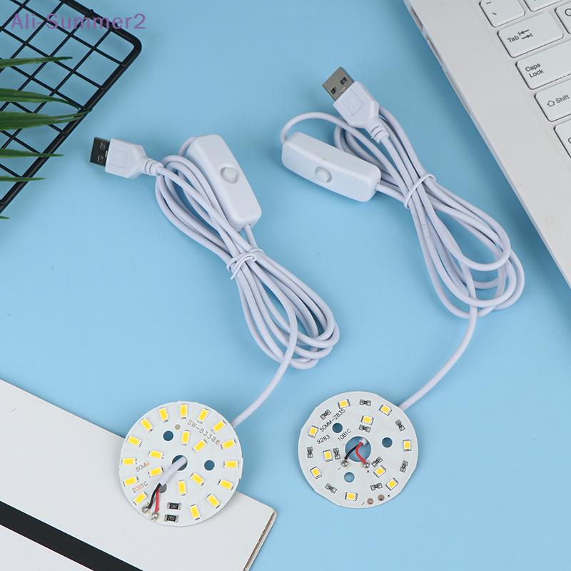 {Summer2} DC5V Dimmable 48/55MM LED Chips SMD5730 LED Lamp USB Dimmer 5W 10W Light Board White Warm Light With ON/OFF Swicth