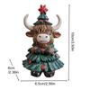 Christmas Highland Cow Figurine Highland Cattle Christmas Statue Resin Sculpture Scottish Ornament Decoration Holiday Display