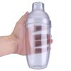 Three-piece Structure Cocktail Shaker Plastic Bar Cup Saving Space Shaking Vessel  Household