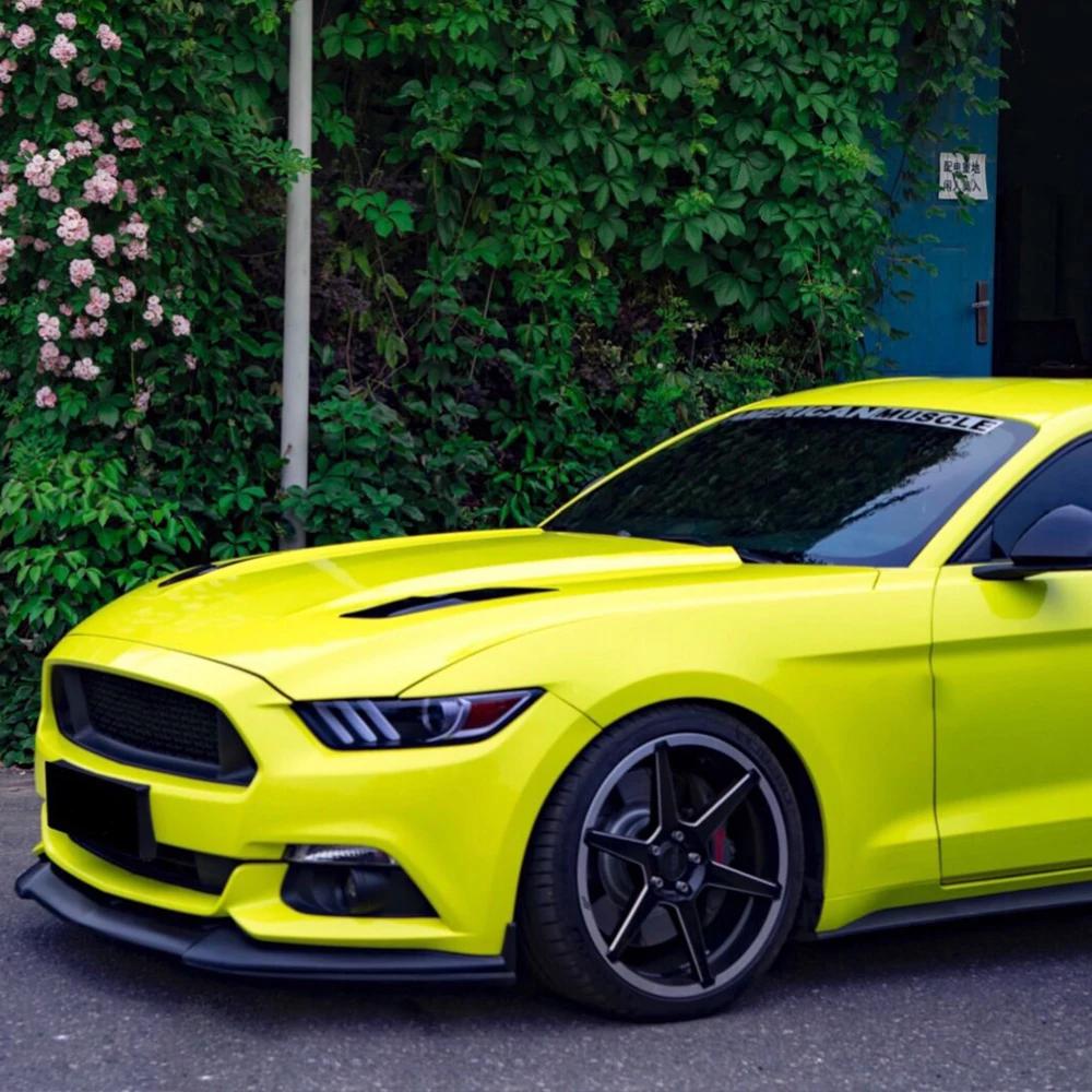 Ksticker Lemon Yellow High Gloss Color Sticker Vinyl Wrap Vehicle Bike Whole Body Film Decal PET Self Adhesive Air Release Cover