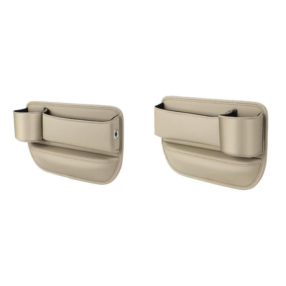 Car Interior Storage Pocket Leather Multifunction Storage Box Pocket Car Seat Side Drink Phone Holder Auto Interior Accessories