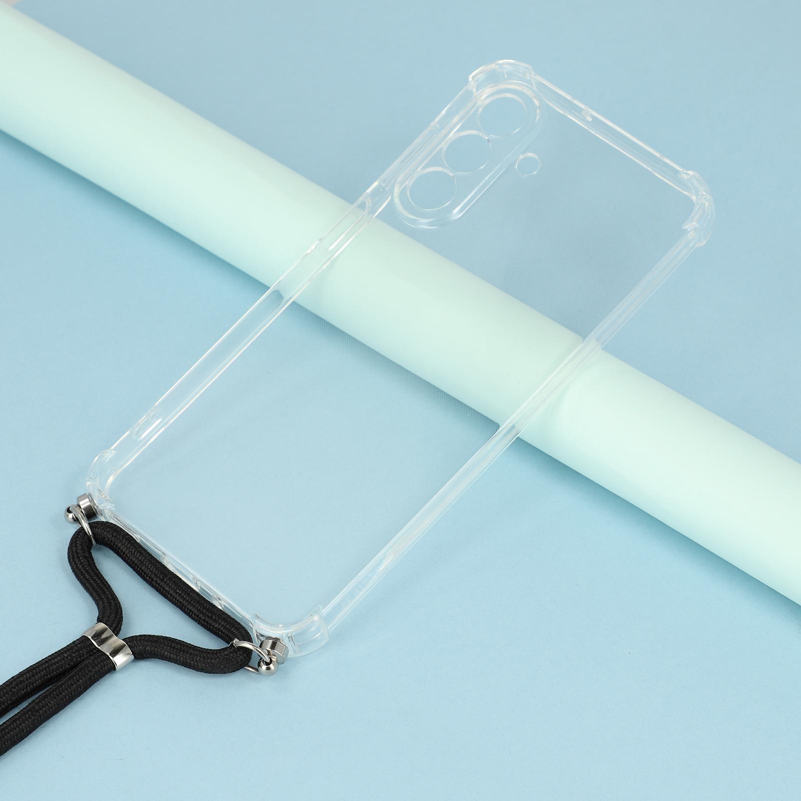 

For Samsung Galaxy A17 Case Reinforced Corner TPU Clear Phone Cover with Lanyard A