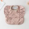 Nordic Style Baby PU Leather Waterproof Bib With Angel Wings Children Feeding Bib Burp Cloth Easy to Clean Baby Cute Print Bibs