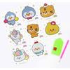 Pink Foot 4000 Small Jewelry Cross Stitch Stickers Set of 4, PURPLE, MINT, YELLOW, PINK, 1 set Korean popular toys