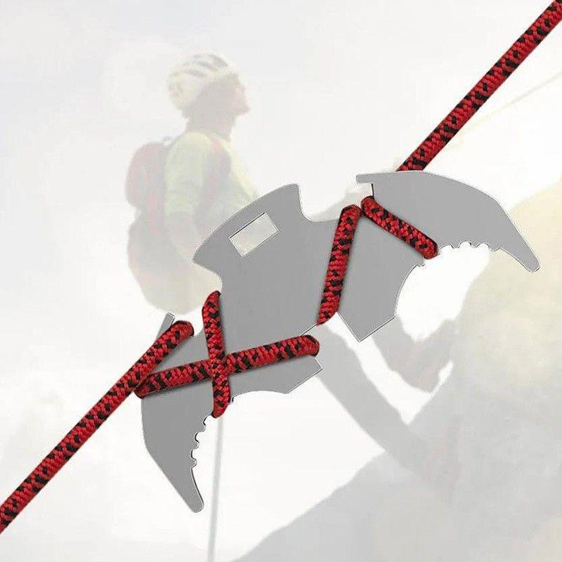 Klappbarer Edelstahl-Schwerkraft-Enterhaken für Outdoor-Klettern und Überleben