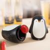Stainless Steel Penguin-Shaped Bottle Opener  Cute Black White Beer and Beverage Cap Lifter,Easy Press Design for Kitchen Dining Use