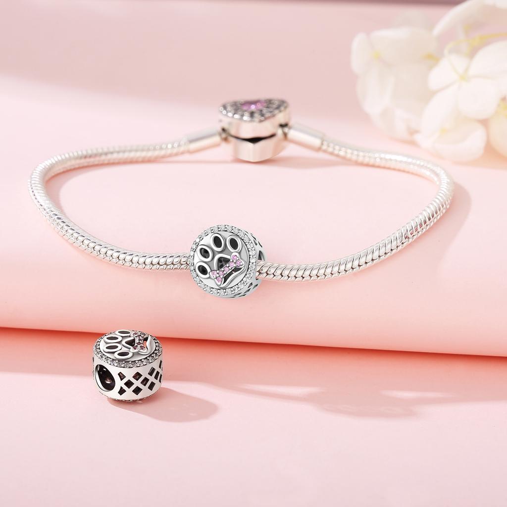 Beads Copper Charms Original Claw Prints Bones Beads Fit Bracelet Jewelry Diy Women Fine Gift Accessory