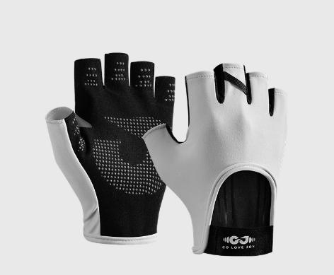 

Half Finger Gym Gloves For Men Women Breathable Workout Training Gloves Shock Absorbing Fitness Gloves Quick Release Anti Slip XL світло-сірого кольору
