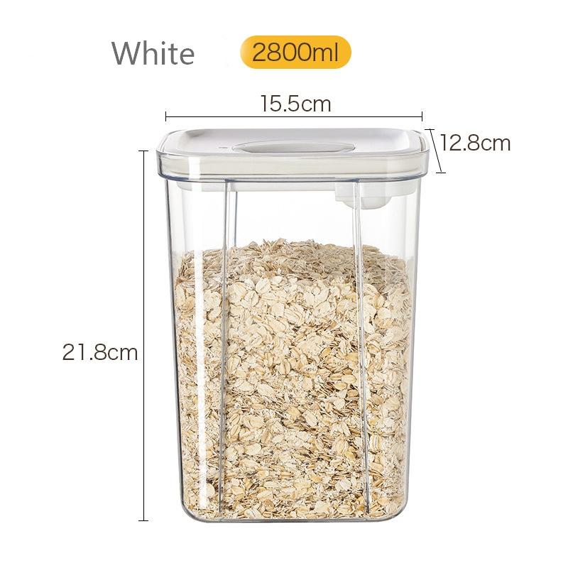 Sealed Jars Kitchen Grain Storage Organizer Plastic Moisture-proof Food Storage Tank Dried Fruit Tea Storage Box Jar with Spoon