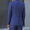 High End Brand Boutique Fashion Plaid Men's Casual Business Suit Blazers Groom Wedding Dress Men's Classic Checked Suits Jacket