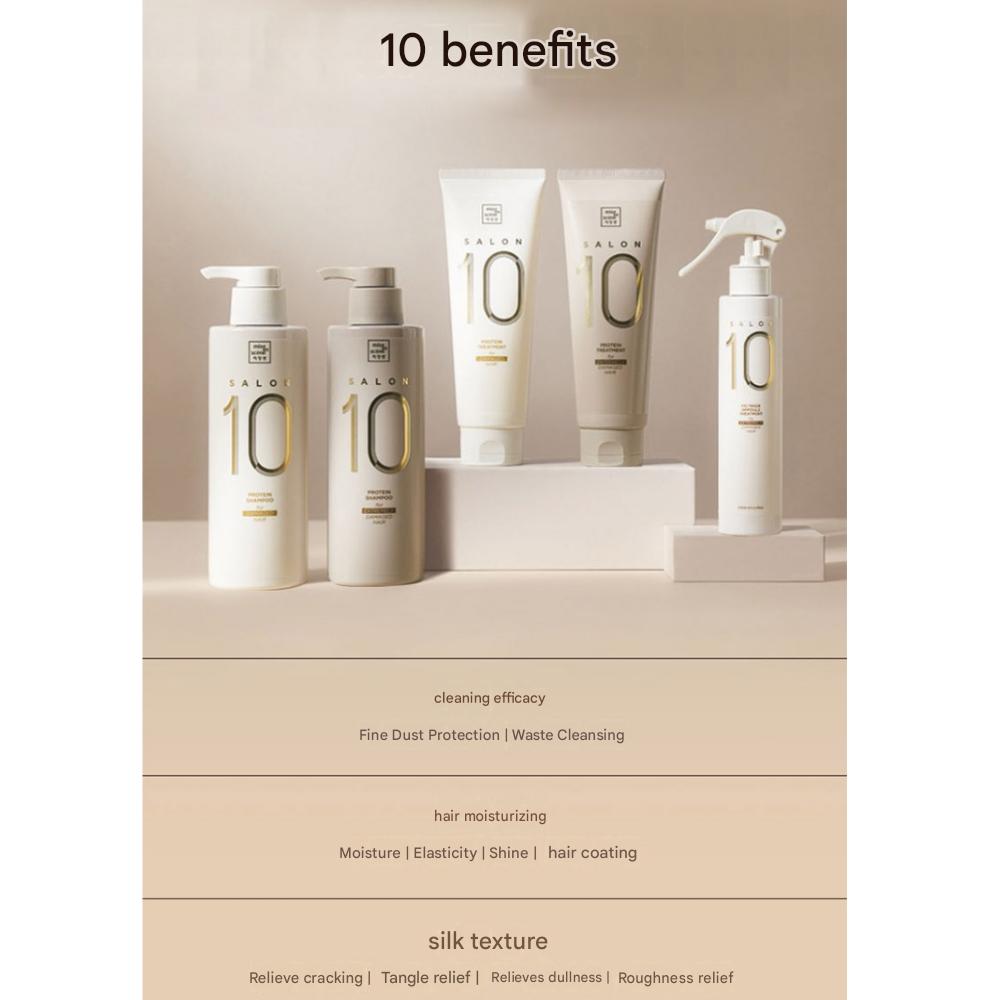 Mise-en-scène Salon 10 Protein Shampoo für stark geschädigtes Haar, 500ml