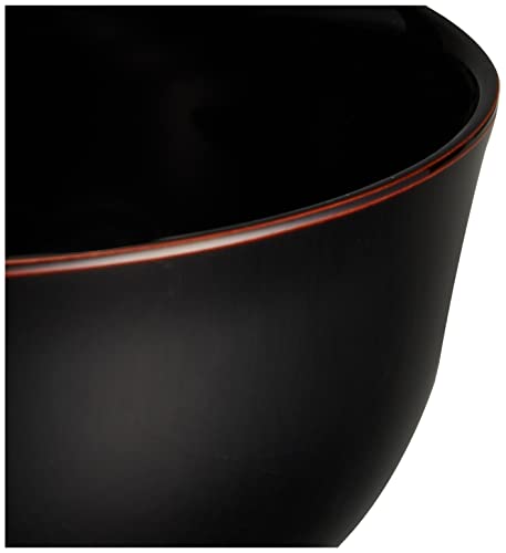 Nakatani Brothers Yamanaka Lacquerware, Household Dishwasher Safe, Lacquered 4-inch Kyoto-style Soup Bowl, Black Interior, MR