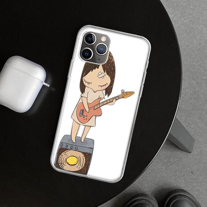 Y-Yoshitomo Nara Telefoonhoesje Cover voor iPhone 11 12 13 Mini 14 15 Plus 16 Pro Max 17 Air 7 8 + SE Kunst Gepersonaliseerde Fundas 11 12 13