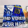 1pz Coperta di Flanella Personalizzata con Nome Modello VfL Bochum 1848 Adatta a Tutte le Stagioni per Arredamento Casa Calore e Comfort Regali Regalo Festivo_xia
