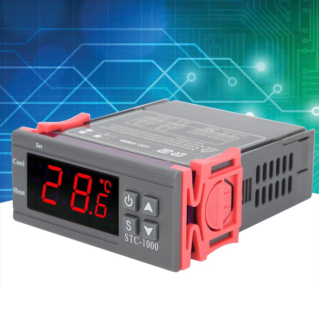 STC‑1000 Digital Temperature Controller Cooling and Heating Thermostat with Sensor AC110‑220V