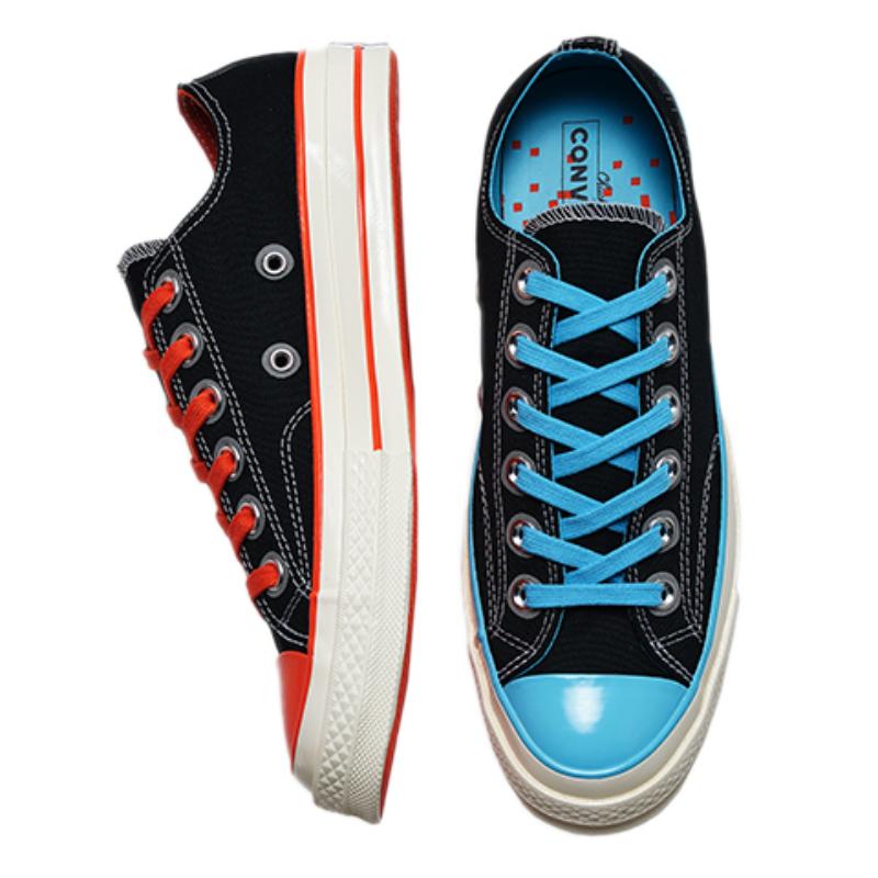 

Converse 1970-е Chuck 70 Chuck Taylor All Star Повседневные парусиновые кеды с низким верхом Унисекс Черно-синие 37