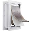 Pet Door for Wall with Lock and 3 Magnetic Flap System Metal Frame Small