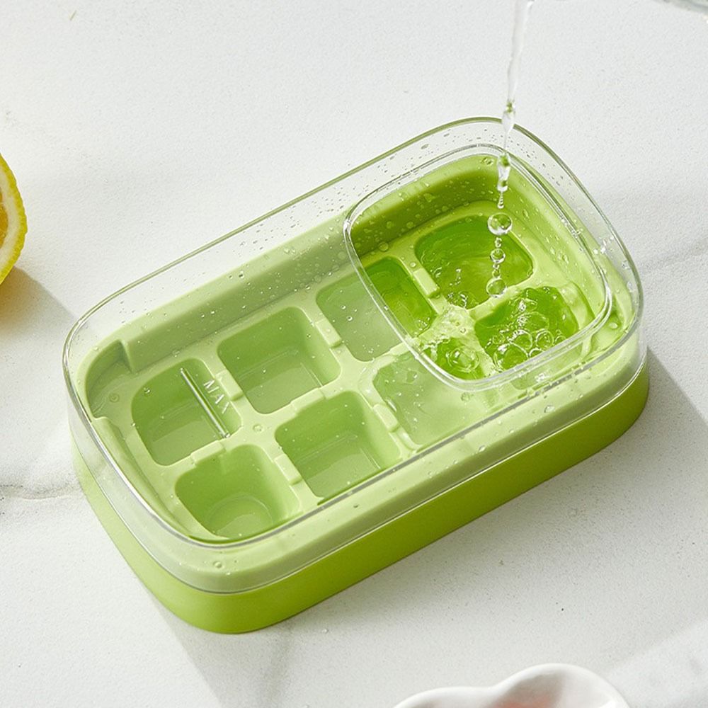 Easy Release Ice Cube Maker 8 Grid Ice Molds Storage Box Multi-Function Ice Freezer  Kitchen Gadget