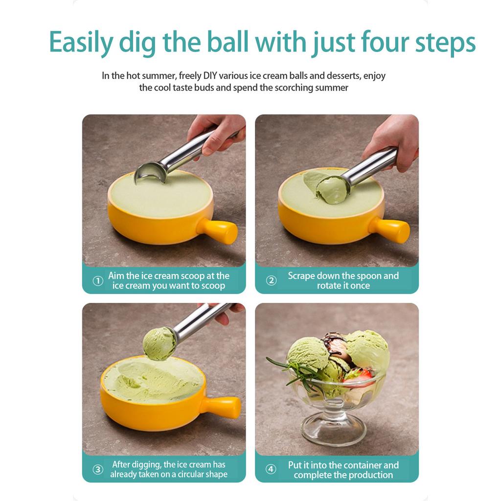 Self Melting Ice Cream Scoop Scoop, Aluminum Alloy Ice Cream Scoop