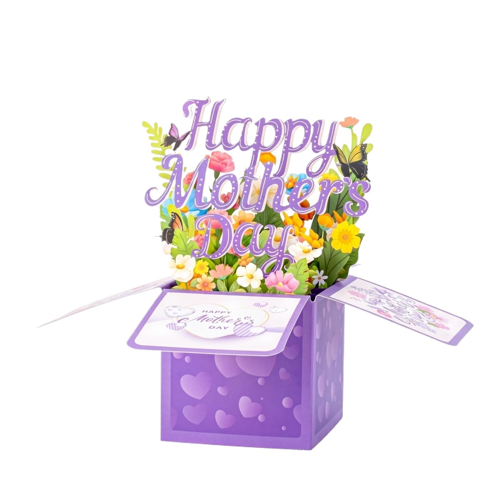 

3D Up Box Creative Card With A High End 3D Feel Mother s Day Greeting Card One Size