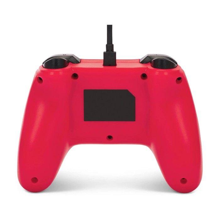 Manette filaire pour nintendo switch - powera - manette filaire - raspberry red - filaire - rouge - gamepad