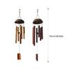 Bamboo Coconut Shell Wind Chimes Outdoor Bamboo Wind chimes  for Home Courtyard and Garden Decoration Light Colored
