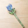 Mini Glass Flower Ornament Handmade Colored Glass Flower Miniature Collectible Tiny Flower Decoration for Table Centerpiece Bookshelves Micro