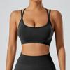 Double Straps Seamless Sports Bra Padded Workout Crop Top for Yoga Gym Fitness