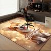 1PC Custom Name Corgi Portrait Theme Floor Mat Ideal for Living Room, Game Rooms, Office, Bedroom, Floor Mat Playful Design