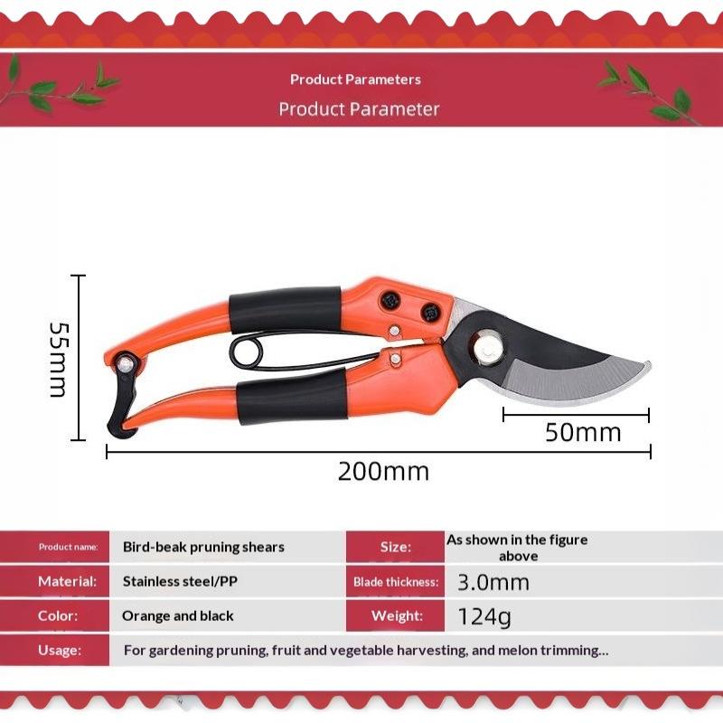 Sharp Stainless Steel Pruning Shears Garden Hand Pruner For Tree Branches Fruit Twigs Gardening Cutting Tool