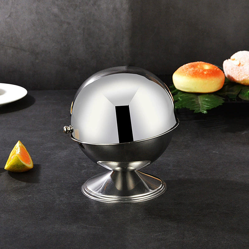 1pcs Leak-proof Storage Jar, Stainless Steel Spherical Seasoning Jar with Flip Lid - Perfect for Storing Seasonings and Candies