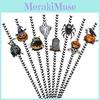 Creative Decorative Halloween Paper Straws Set Party Decor Drink Accessories