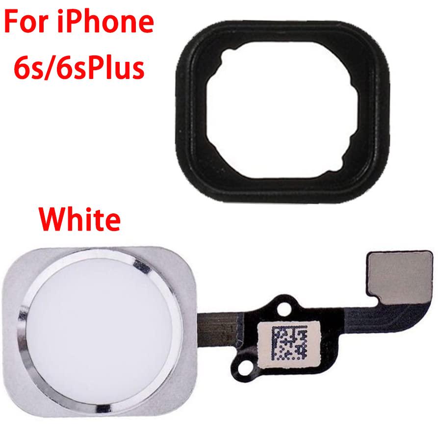 Home Button With Flex Cable For iPhone 6 6P 6s Plus NO Touch Id With Rubber Ring Replacement