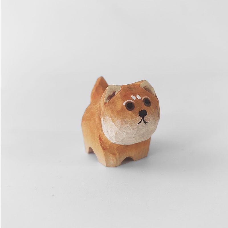 Handmade Wooden Kitten, Puppy, and Tiger Desktop Ornaments – Cute Pet Home Decorations
