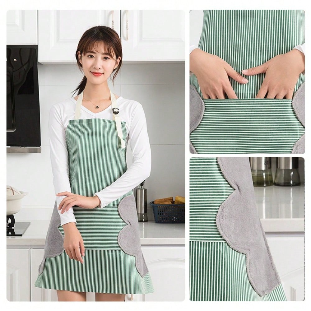 Apron Kitchen Household Waterproof Oil-proof Apron Gifts