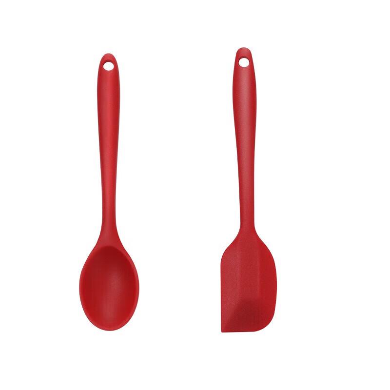 COOKER KING Ergonomic Silicone Spatula & Spoon Set