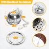 2PCS Tea Infuser,Tea Strainers for Loose Tea with Drip Dray,Fine Mesh Tea Steeper,Tea Diffuser with Chain Hook and Lid,Tea Infuser for Loose Leaf Tea
