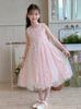 Girls' dress 26 summer new shiny mesh princess dress elegant fairy dress big children's dress