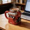 Caneca de Café em Formato de Motor V8 Resina Copo Decorativo Ornamento de Mesa Inovador Presente para Entusiastas de Carros