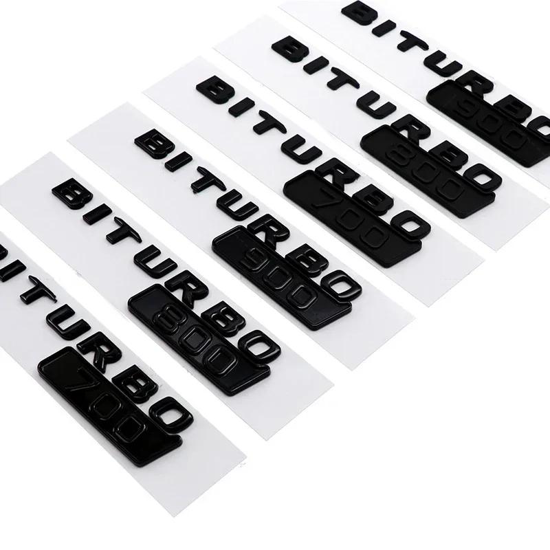 Car body side emblem rear logo external sticker for Mercedes-Benz BITURBO 700 800 900 W204 W205 W210 W212 W168 CLK GLA, LS, A20