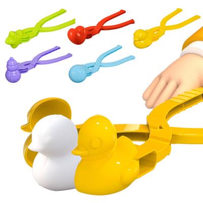 Výrobník sněhových koulí Kachna Sněhulák Tvar srdce Sněhová hračka s ergonomickou rukojetí Zimní nástroj na výrobu sněhových koulí Klip