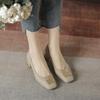 Professional Work Shoes Light Mouth Medium Heel Thick Heel High Heels Spring and Autumn Gentle Single Shoes