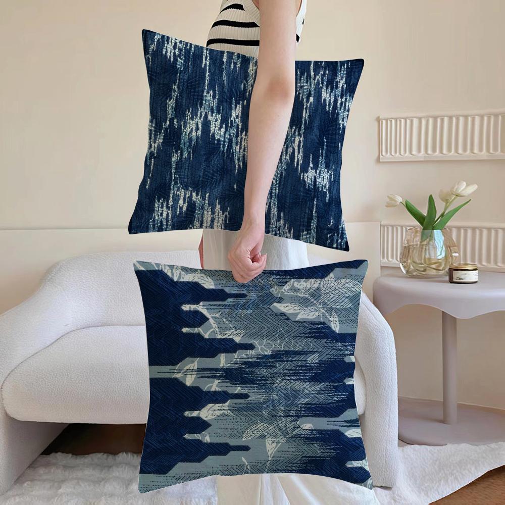 Printing Style Cushion Cover Anti-dustmite Pillowcase Invisible Zipper Silky Short Plush Sofa Cushion Cover