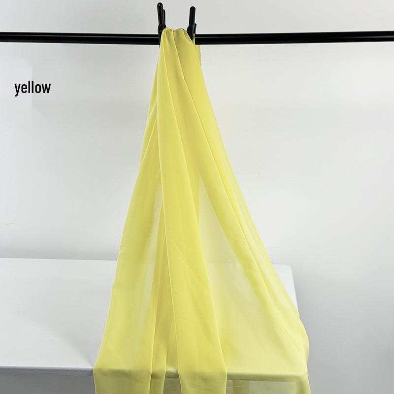 Yellow Chiffon Hanfu Fabric: Semi-Transparent Chinese Style Cloth for Innovative Decor